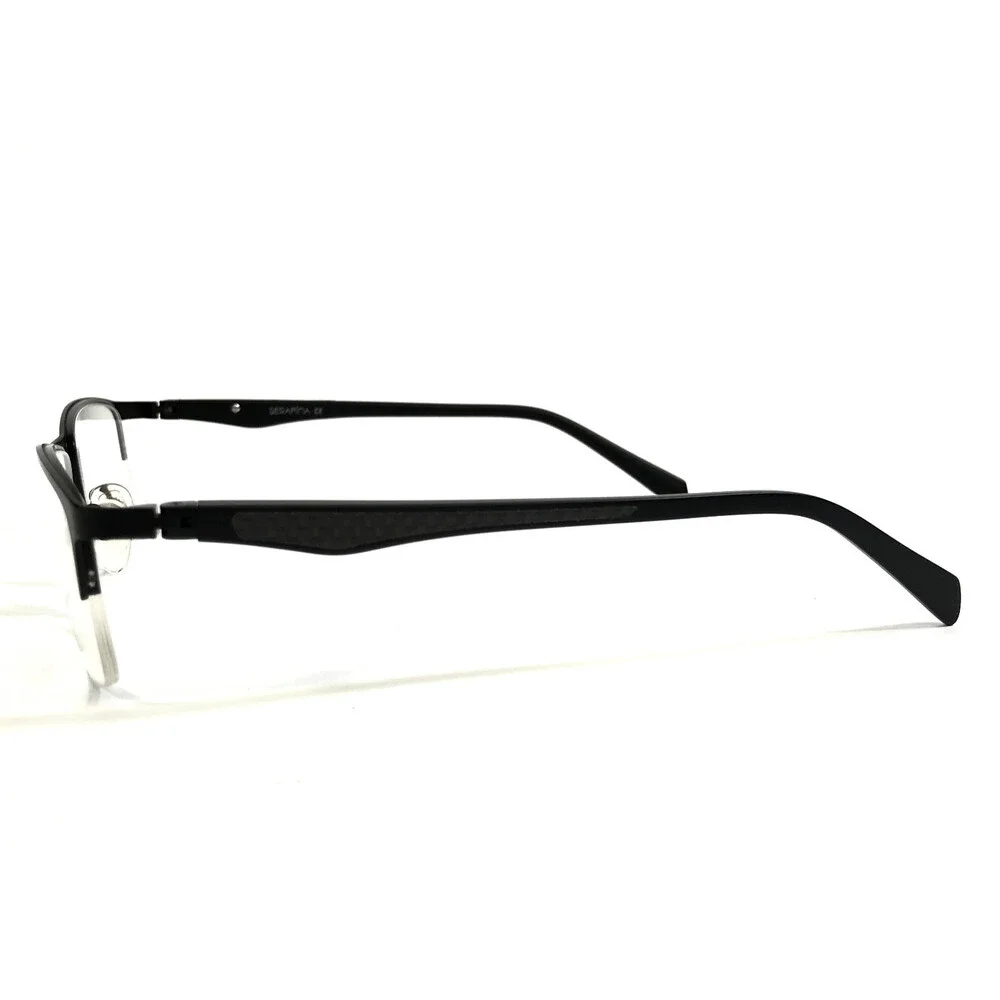 Serafina Eyewear Eyeglasses Frames GEORGIO BLACK Rectangle Half Rim55-18-145